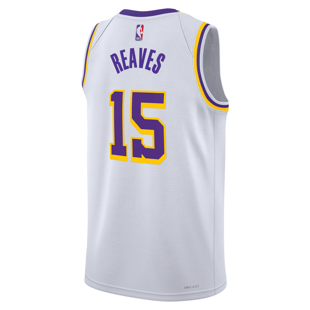 Los Angeles Lakers NBA Nike Association Edition Swingman Jersey - White - Austin Reaves - Unisex