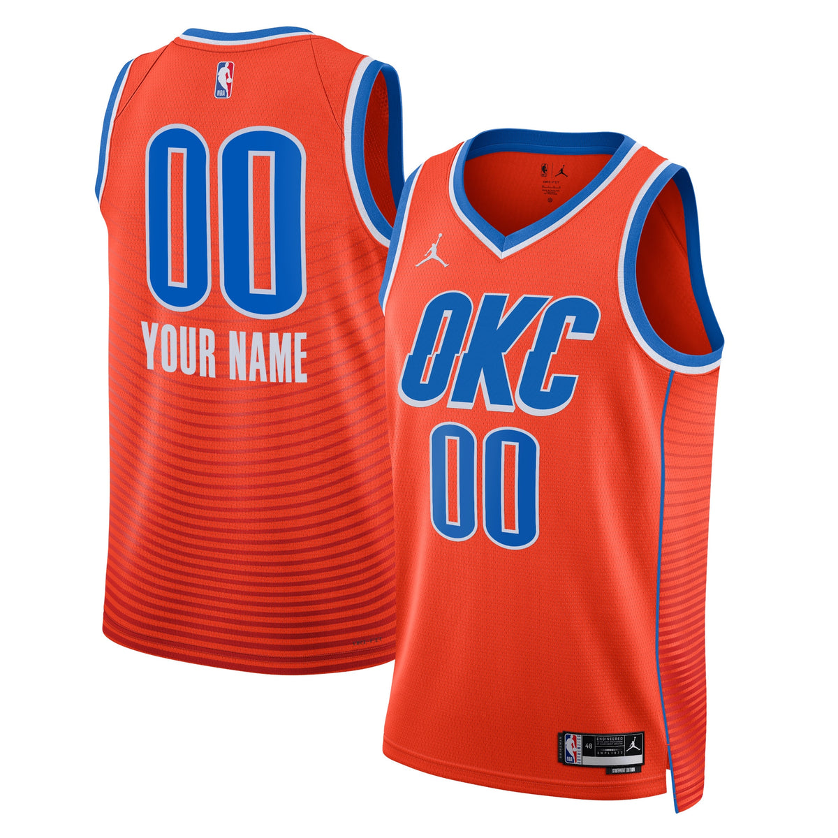 Oklahoma City Thunder NBA Jordan Statement Swingman Jersey - Custom - Unisex