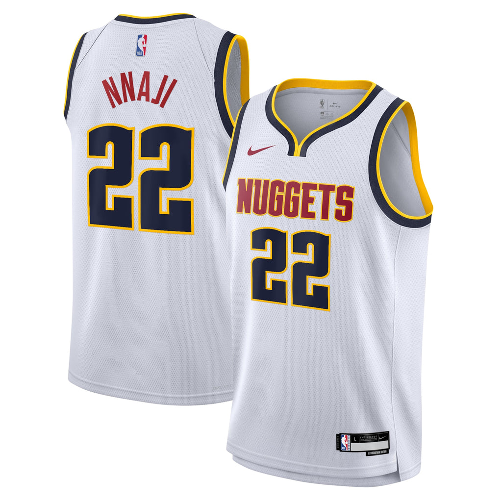 Denver Nuggets NBA Nike Association Swingman Jersey - White - Zeke Nnaji - Youth