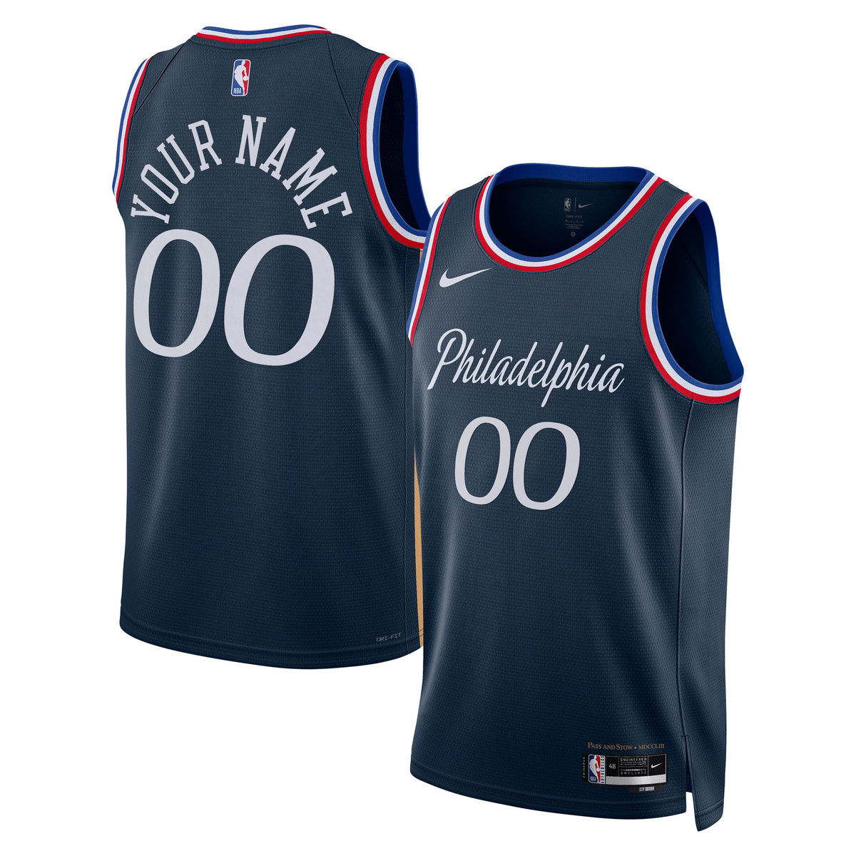 Philadelphia 76ers NBA Nike 2025/26 City Edition Swingman Jersey - Custom - Unisex