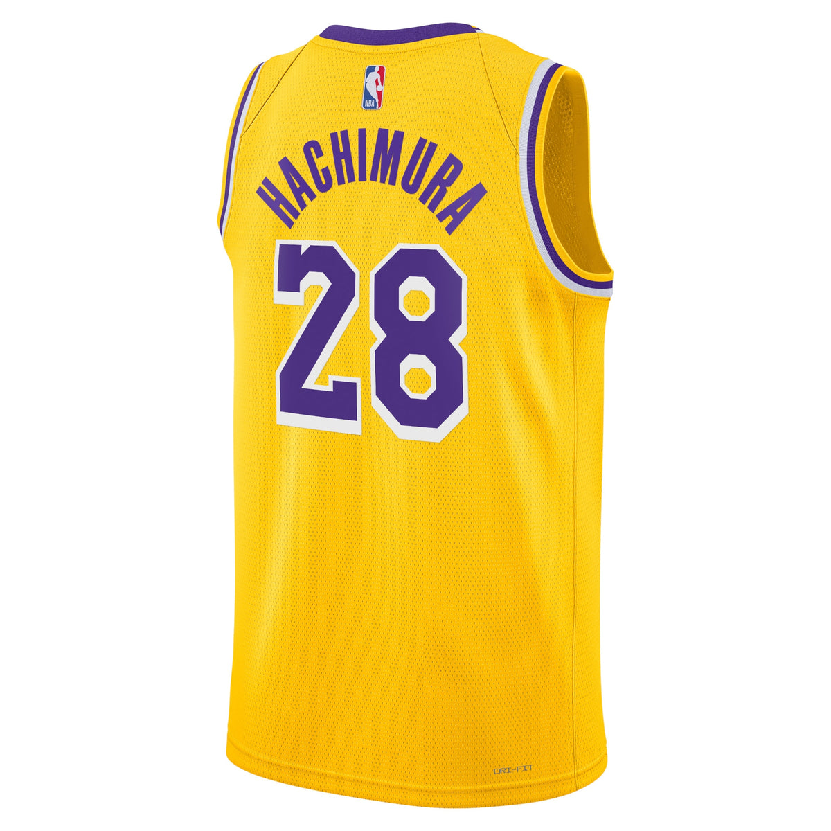 Los Angeles Lakers NBA Nike Icon Edition Swingman Jersey - Gold - Rui Hachimura - Unisex