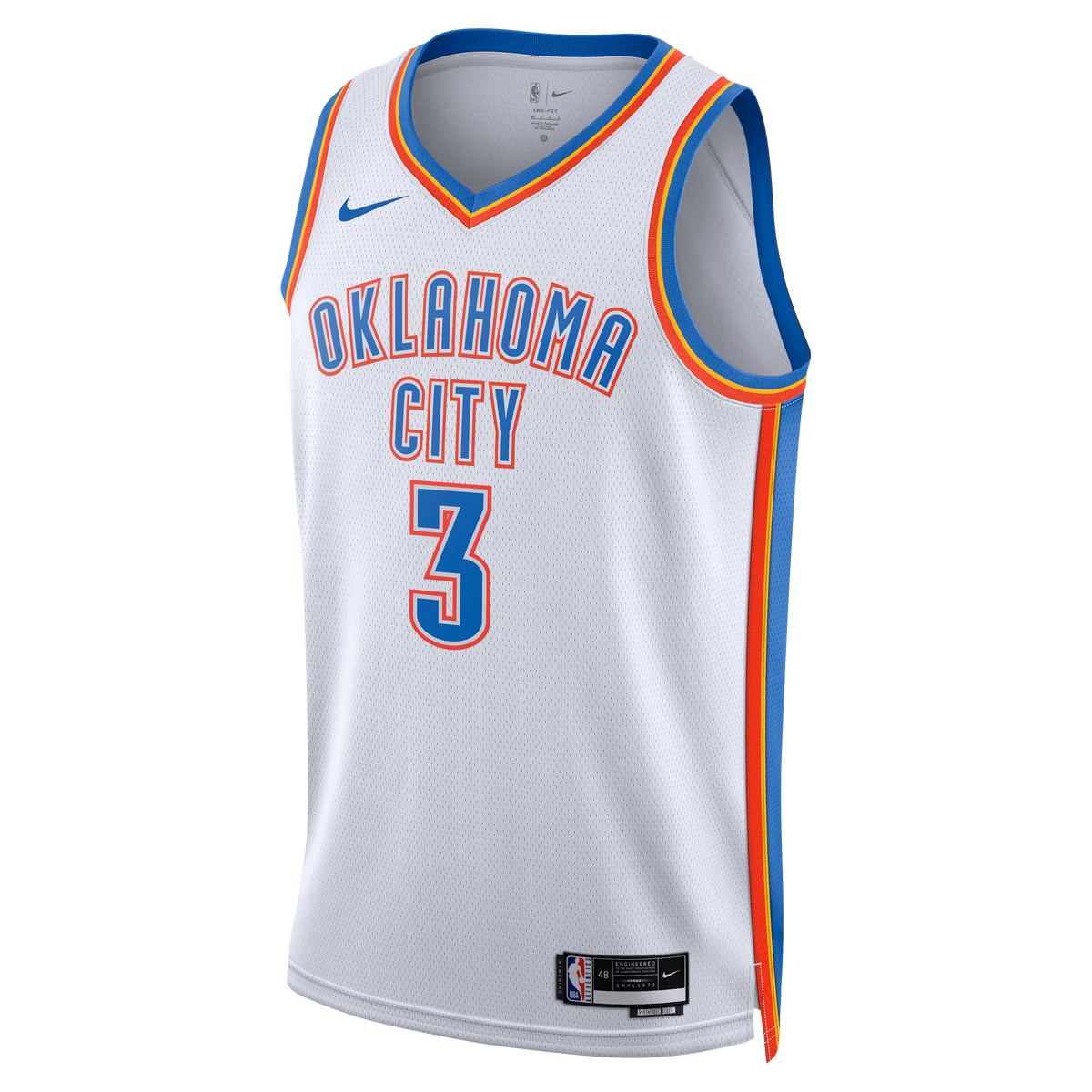 Oklahoma City Thunder NBA Nike Association Edition Swingman Jersey - White - Jared McCain - Unisex