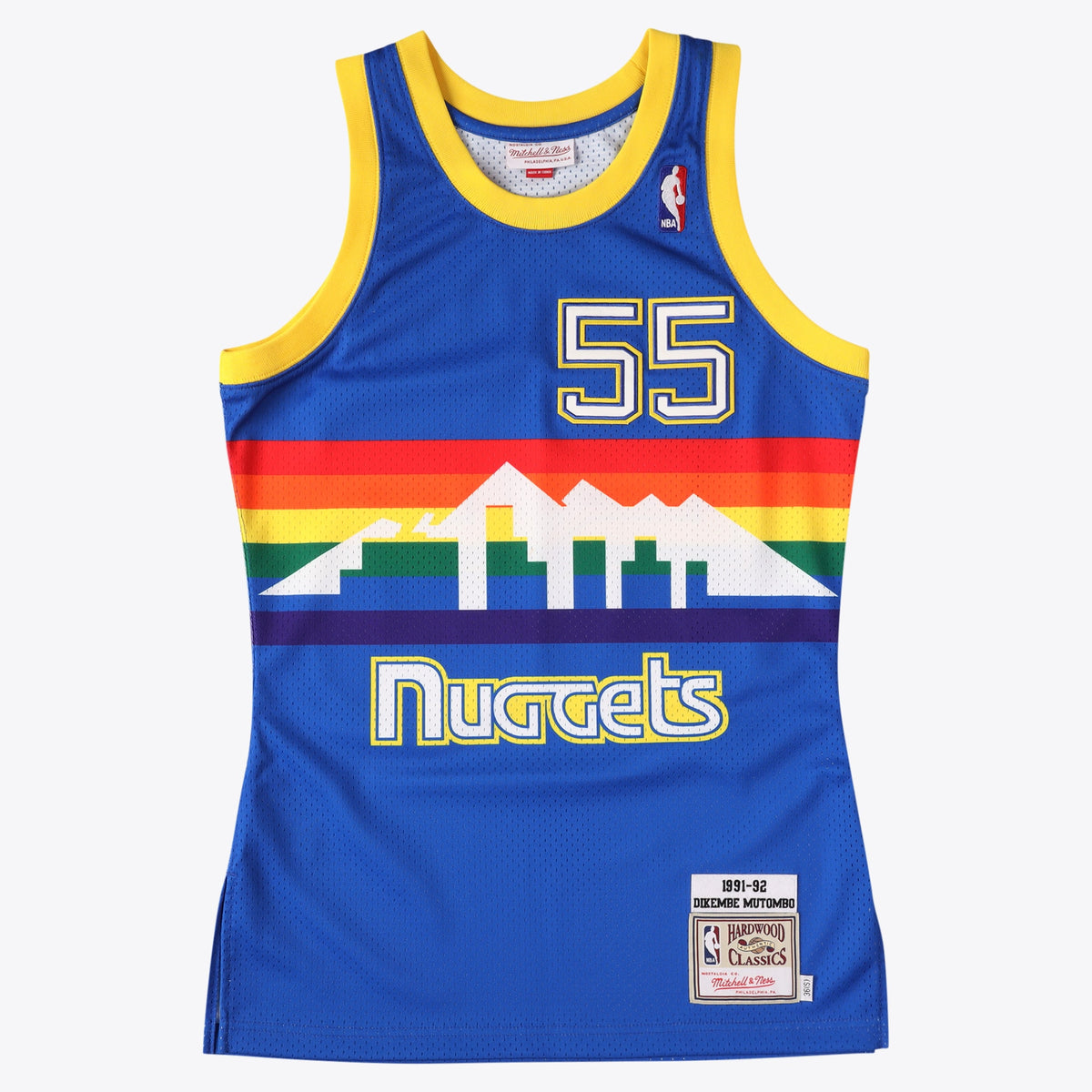 Denver Nuggets NBA Mitchell & Ness Dikembe Mutombo Authentic Jersey - Royal Blue
