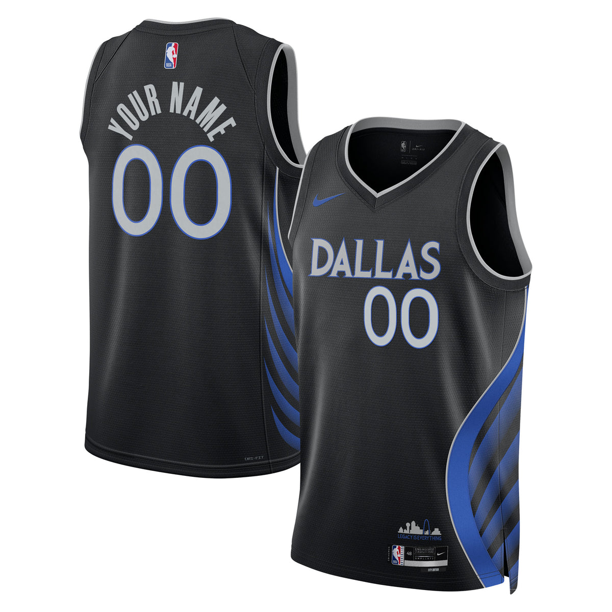 Dallas Mavericks NBA Nike 2025/26 City Edition Swingman Jersey - Custom - Unisex