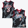 Philadelphia 76ers NBA Mitchell & Ness Allen Iverson 2000 Team Marble Swingman Jersey - Black