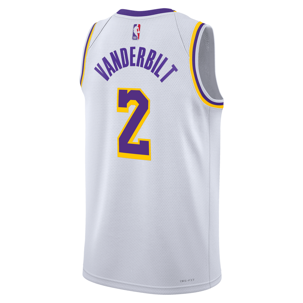 Los Angeles Lakers NBA Nike Association Edition Swingman Jersey - White - Jarred Vanderbilt - Unisex