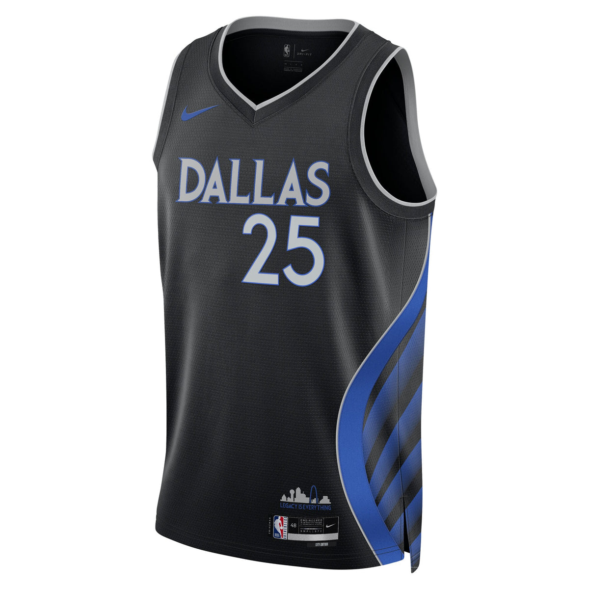 Dallas Mavericks NBA Nike 2025/26 City Edition Swingman Jersey - Black - P.J. Washington Jr. - Unisex