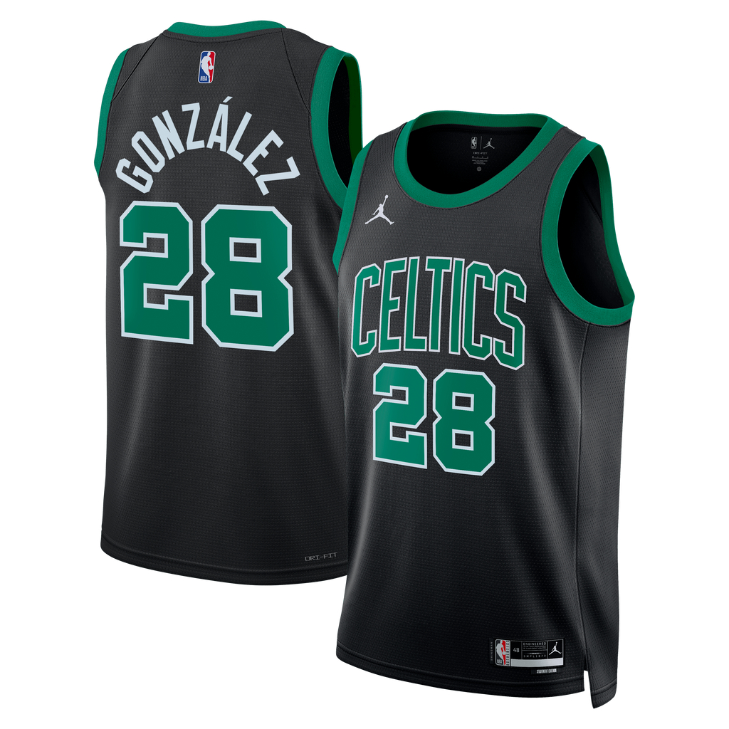 Boston Celtics NBA Jordan Brand Statement Edition Swingman Jersey - Black - Hugo González - Unisex