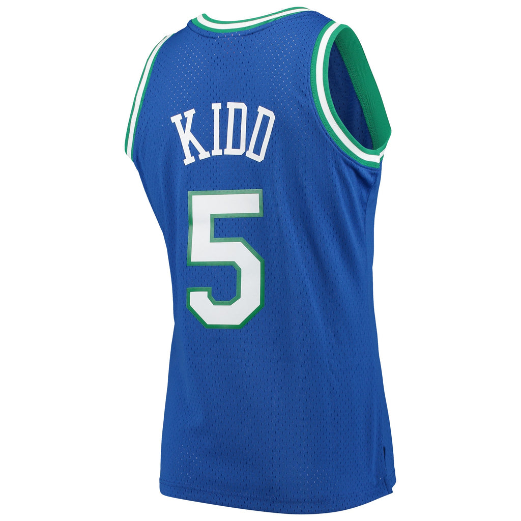 Dallas Mavericks NBA Men's Mitchell & Ness Jason Kidd Blue 1994-95 Hardwood Classics Swingman Player Jersey