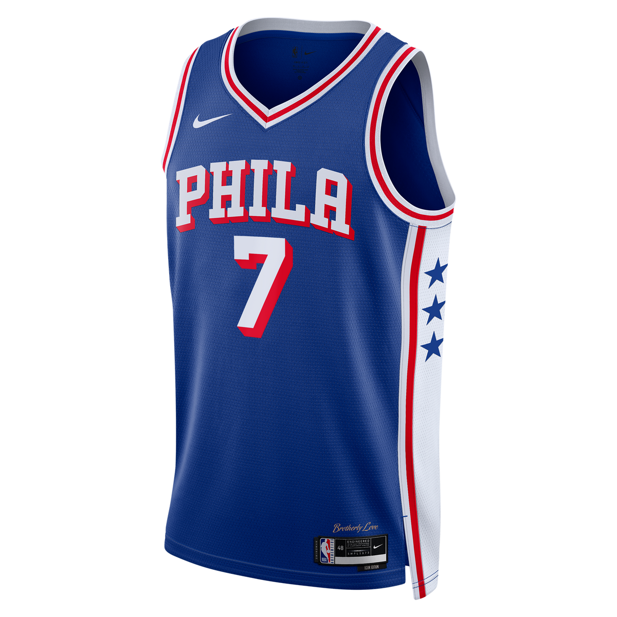 Philadelphia 76ers NBA Nike Icon Edition Swingman Jersey - Royal - Jaylen Brown - Youth