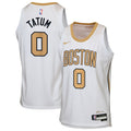 Boston Celtics NBA Nike 2025/26 City Edition Swingman Jersey - White - Jayson Tatum - Youth