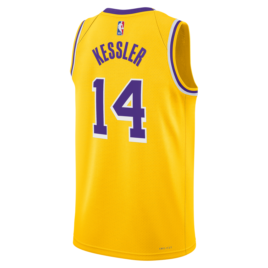 Los Angeles Lakers NBA Nike Icon Edition Swingman Jersey - Gold - Walker Kessler - Unisex