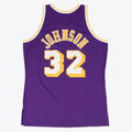Los Angeles Lakers NBA Magic Johnson 1984-85 Hardwood Classics Road Swingman Jersey By Mitchell & Ness - Purple - Men's