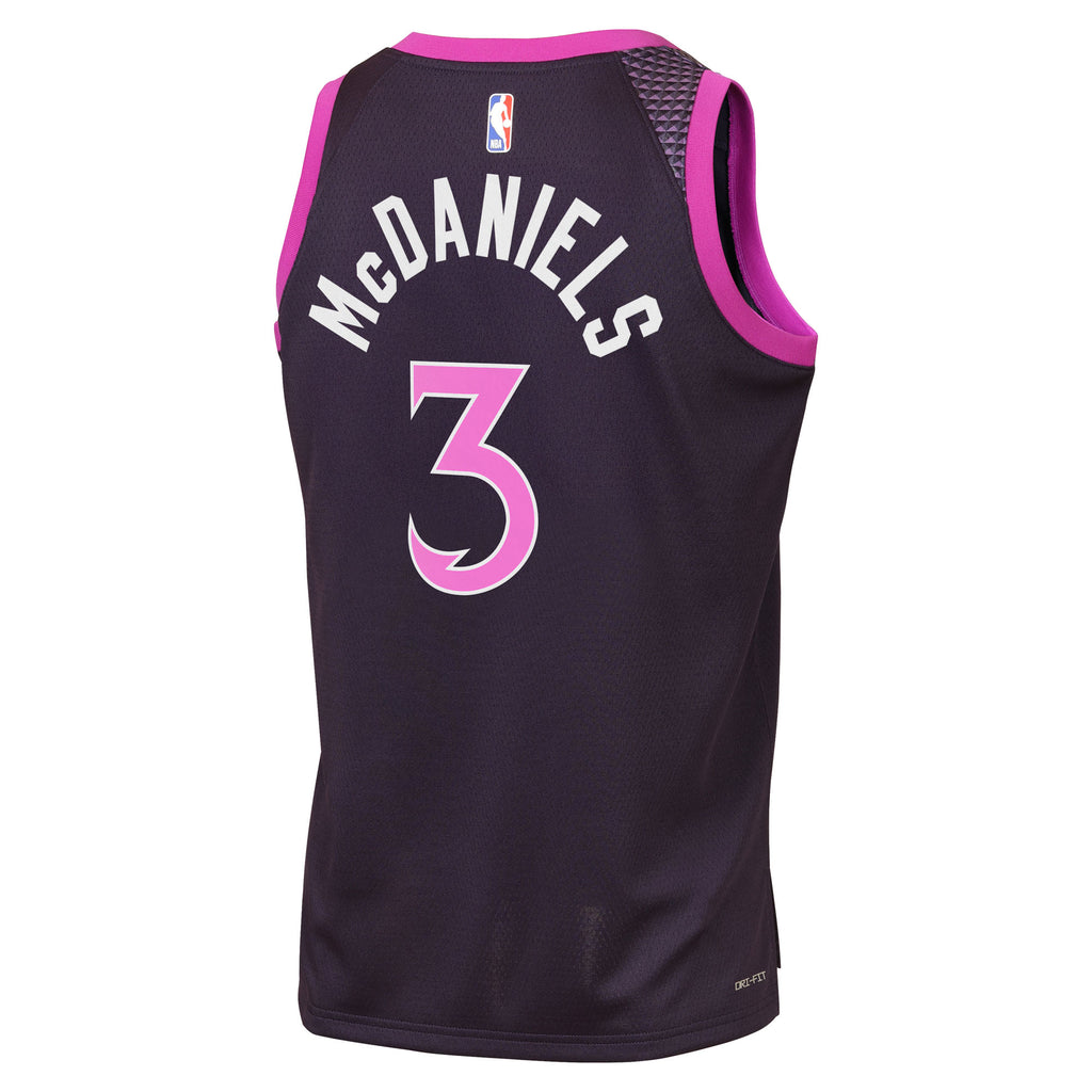 Minnesota Timberwolves NBA Nike 2025/26 City Edition Swingman Jersey - Black - Jaden McDaniels - Youth