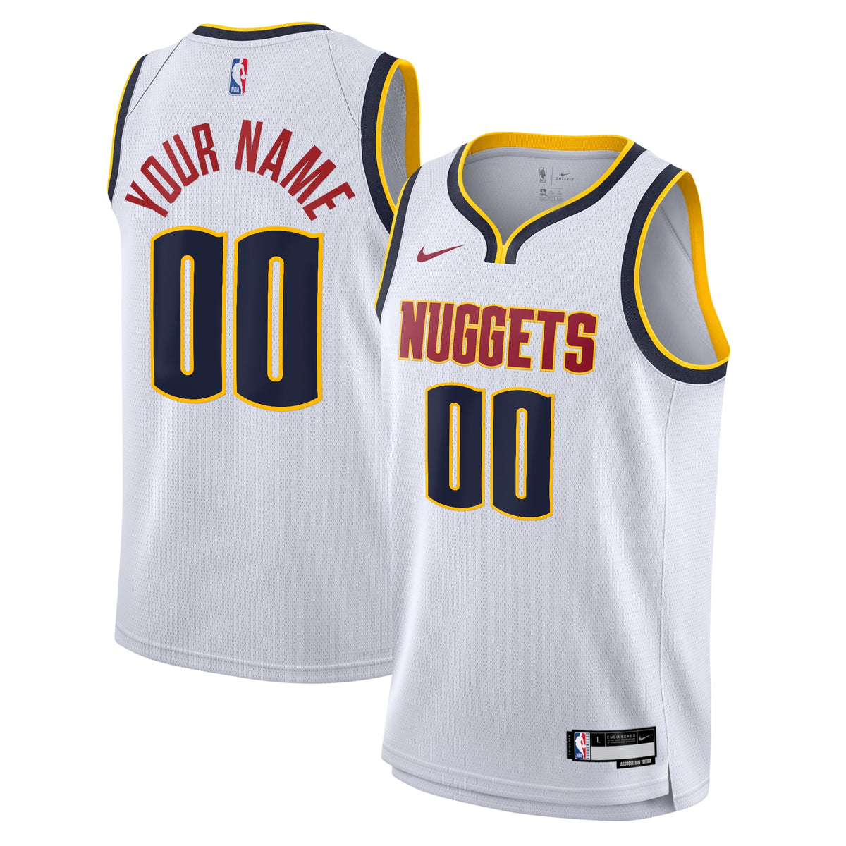 Denver Nuggets NBA Nike Association Swingman Jersey - Custom - Youth