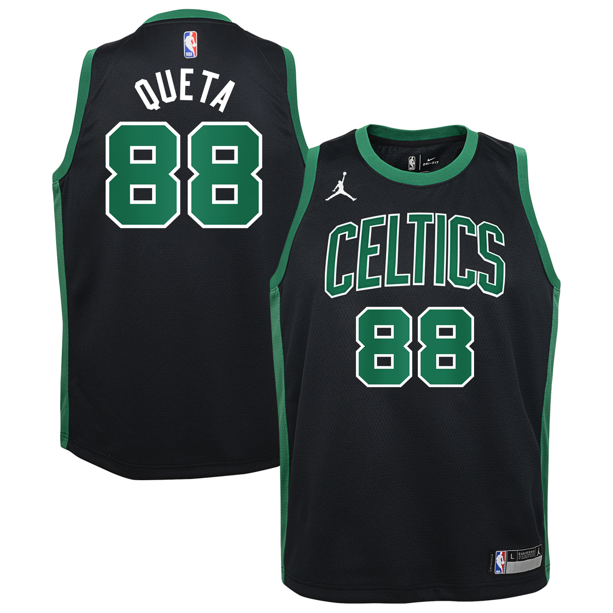 Boston Celtics NBA Jordan Brand Statement Edition Swingman Jersey - Black - Neemias Queta - Youth