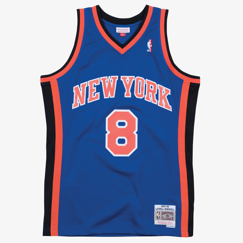New York Knicks NBA Mitchell & Ness Swingman Jersey Road Latrell Sprewell 1998-99
