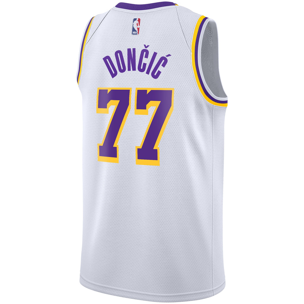 Los Angeles Lakers NBA Nike Association Edition Swingman Jersey - White - Luka Dončić - Youth