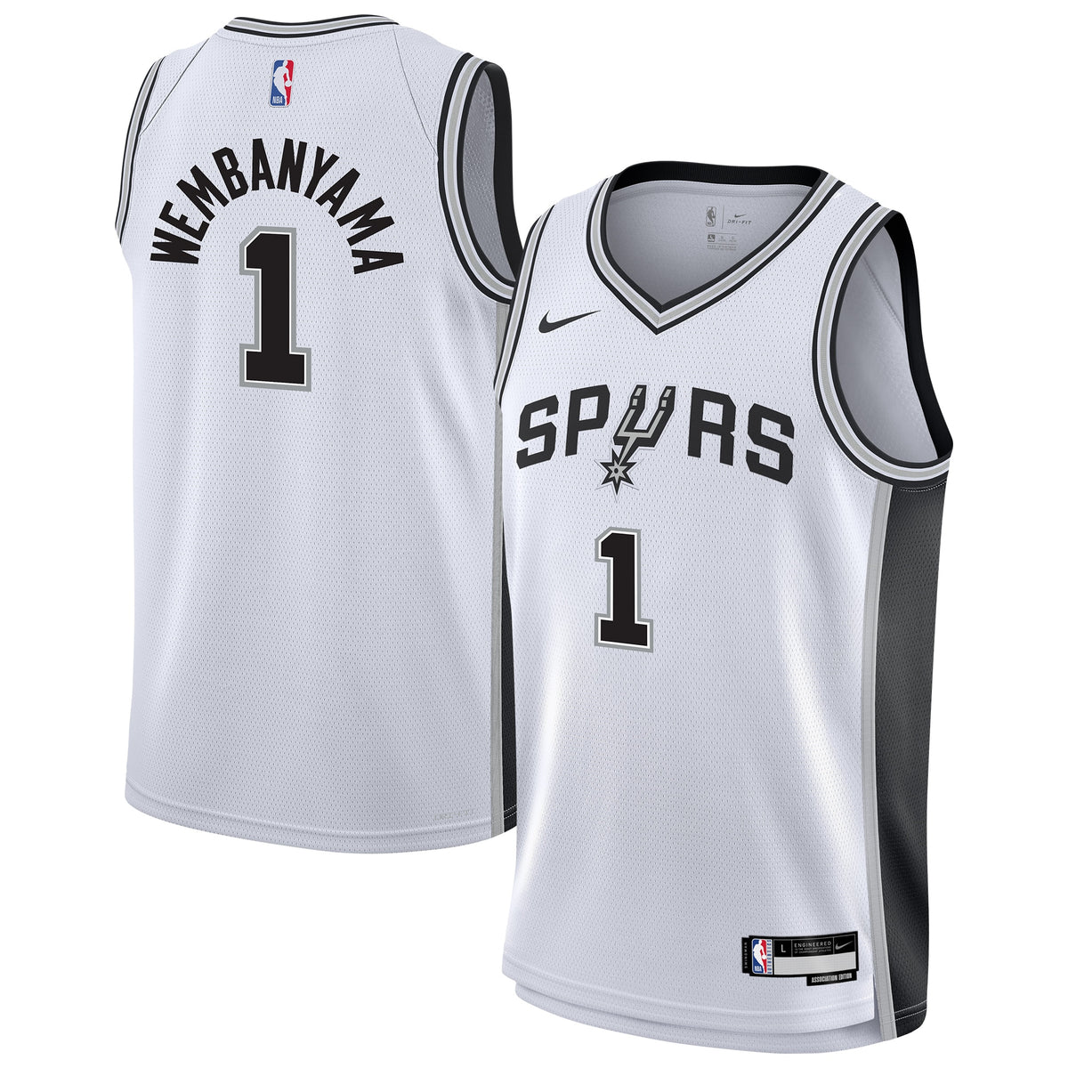 San Antonio Spurs NBA Nike Association Swingman Jersey - Victor Wembanyama - Youth