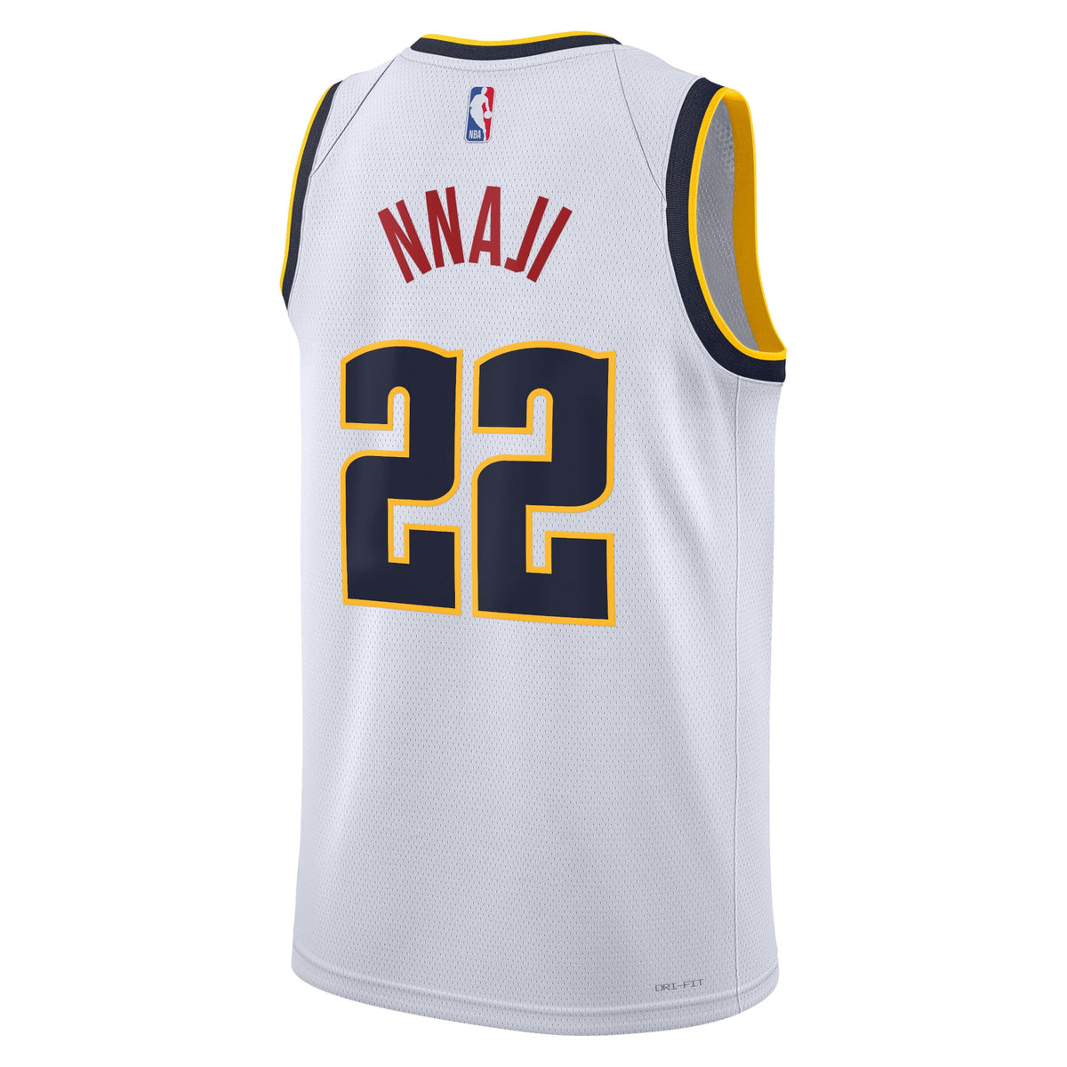 Denver Nuggets NBA Nike Association Edition Swingman Jersey - White - Zeke Nnaji - Unisex