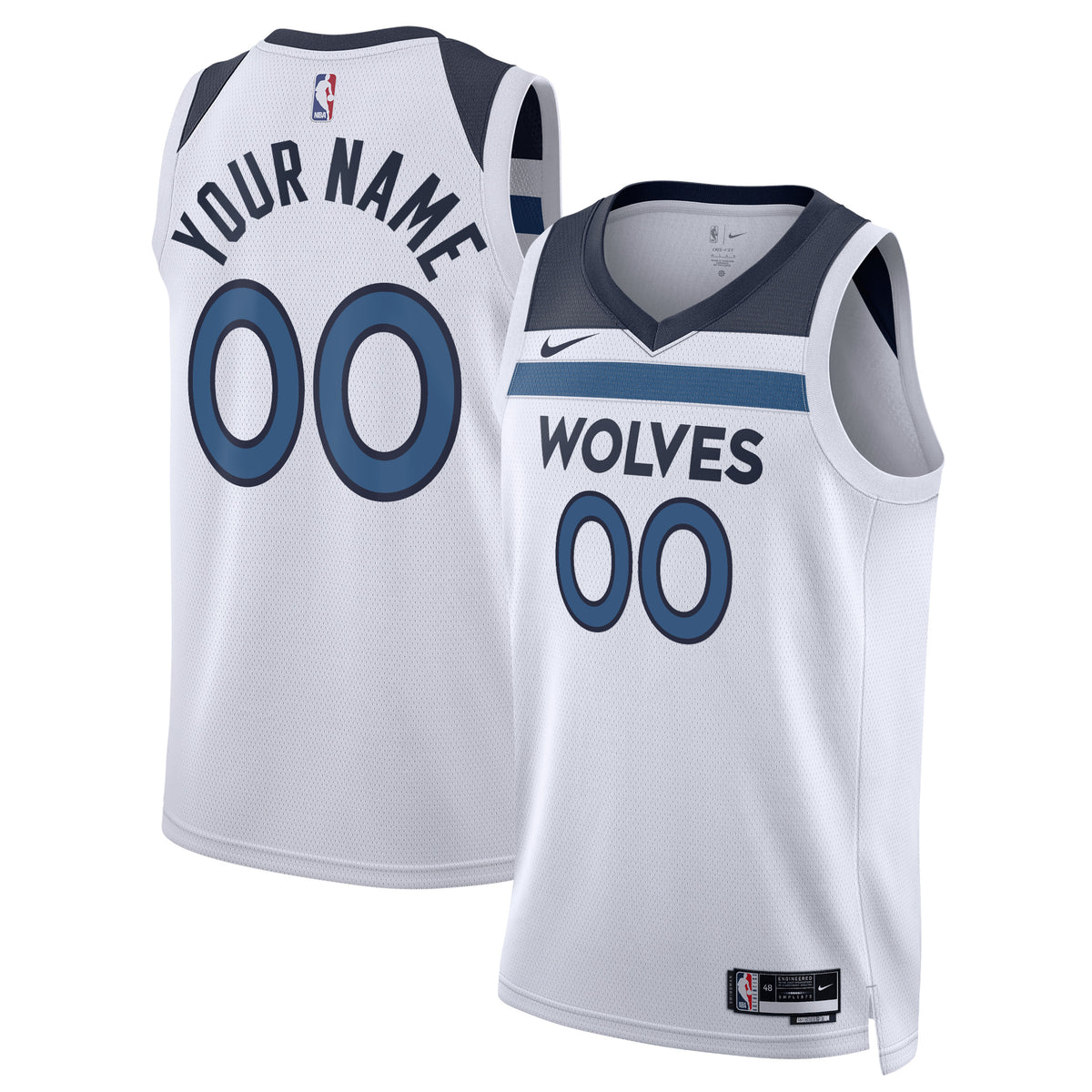 Minnesota Timberwolves NBA Nike Association Swingman Jersey - Custom - Unisex