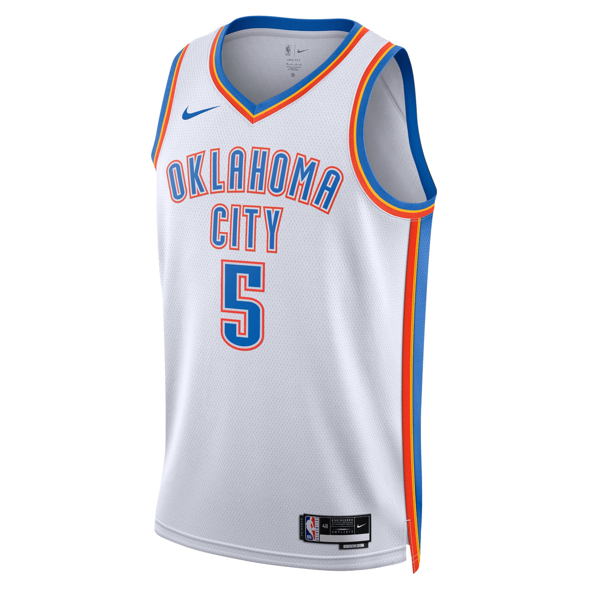 Oklahoma City Thunder NBA Nike Association Edition Swingman Jersey - White - Luguentz Dort - Unisex