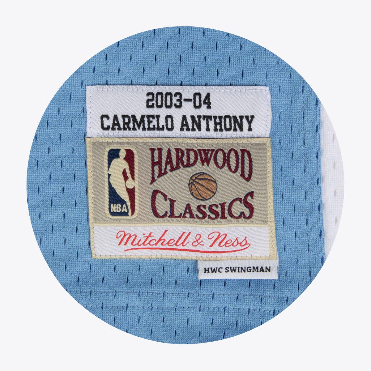 Denver Nuggets NBA Carmelo Anthony 2003-04 Hardwood Classics Road Swingman Jersey By Mitchell & Ness - Blue - Men's