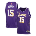 Los Angeles Lakers NBA Jordan Brand Statement Edition Jersey - Purple - Austin Reaves - Youth