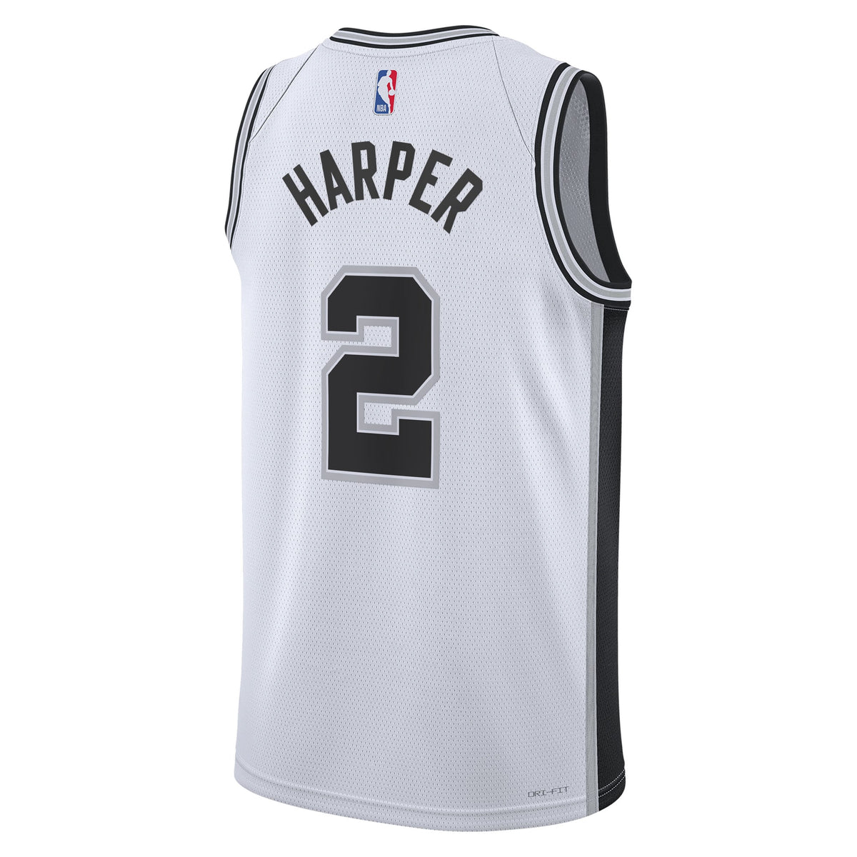 San Antonio Spurs NBA Nike Association Edition Swingman Jersey 2025 First Round Draft Pick - White - Dylan Harper - Unisex