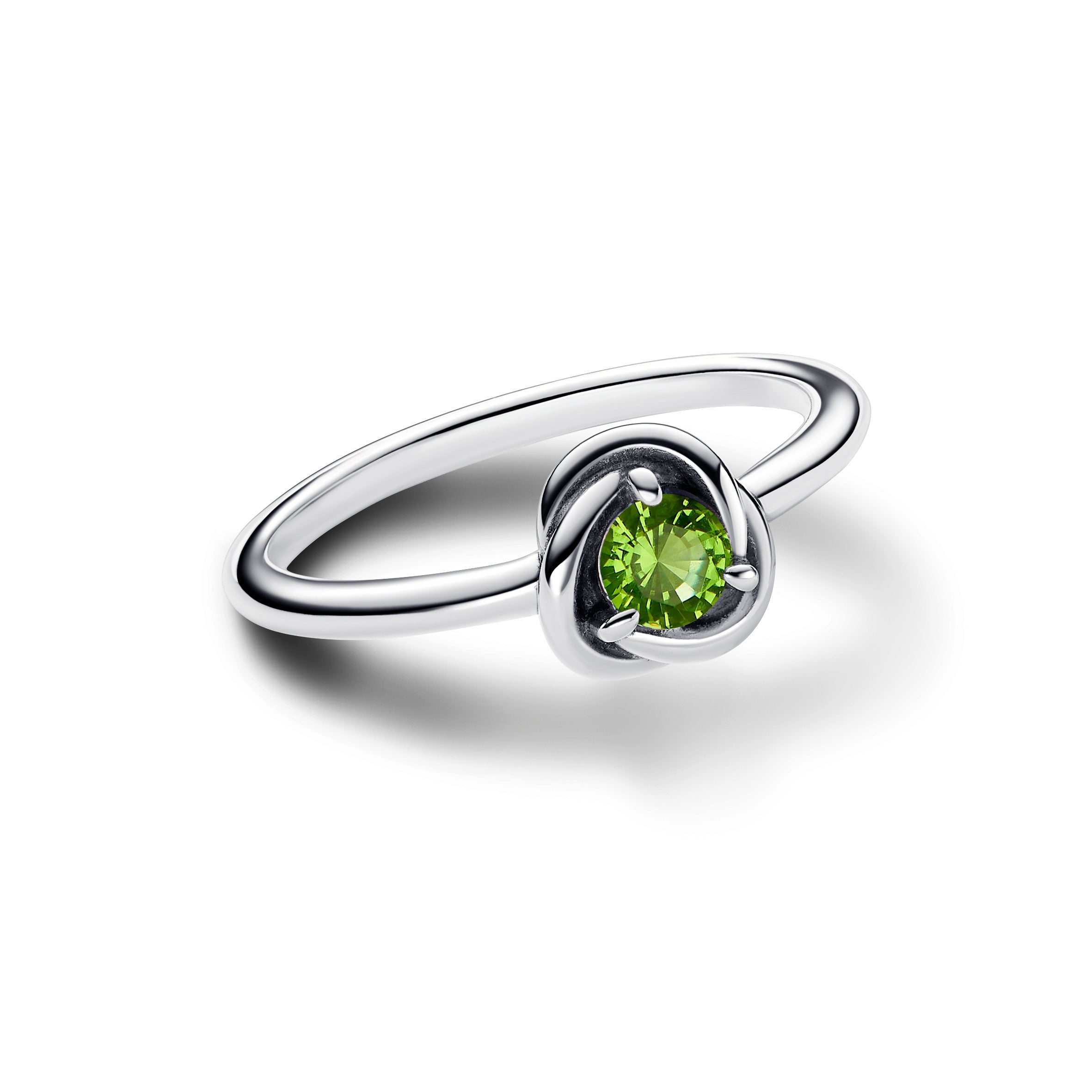 PANDORA August Birthstone Eternity Circle Ring Sterling Silver Birthdays Rings Statement Ring Jewelry Gift