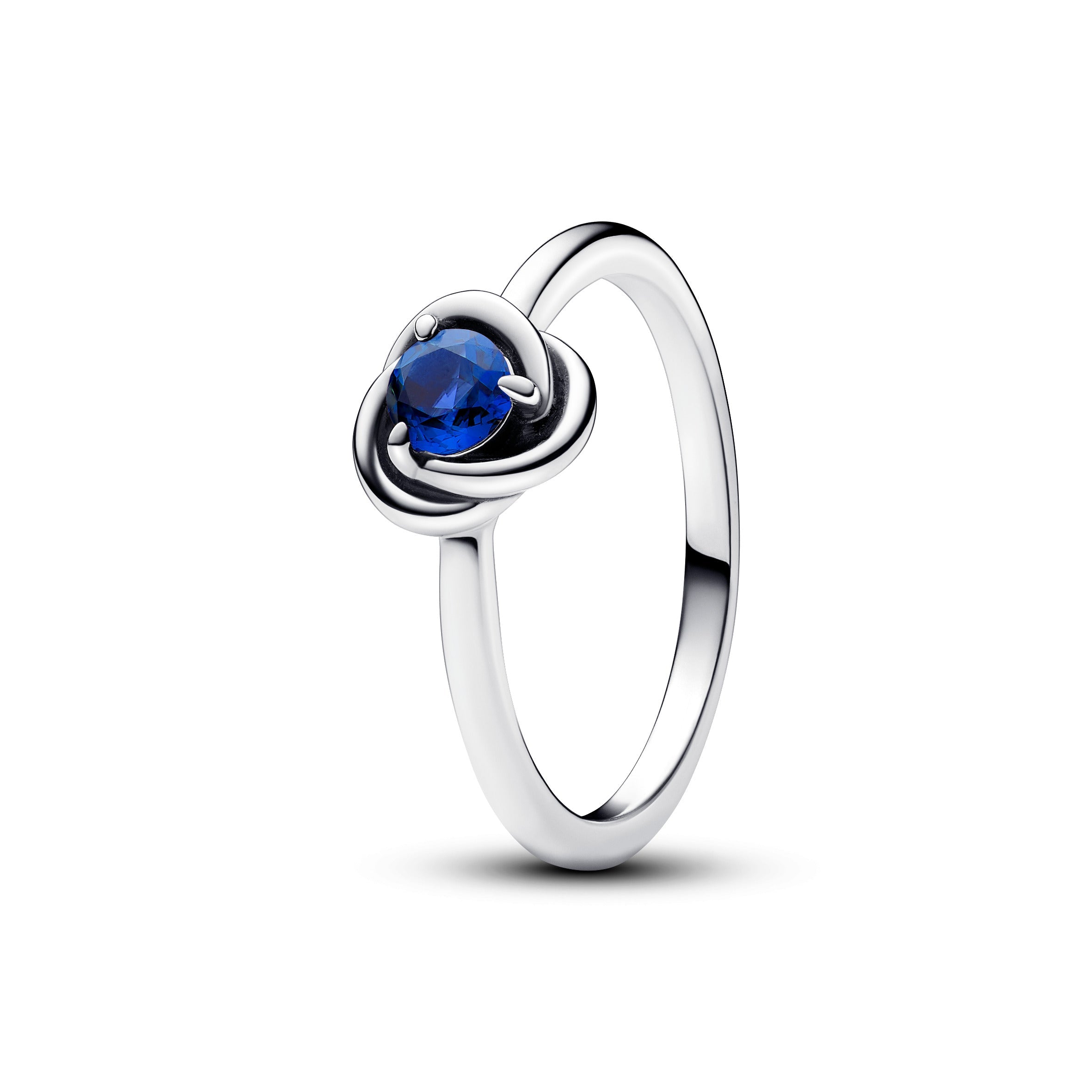 PANDORA September Birthstone Eternity Circle Ring Sterling Silver Birthdays Rings Statement Ring Jewelry Gift