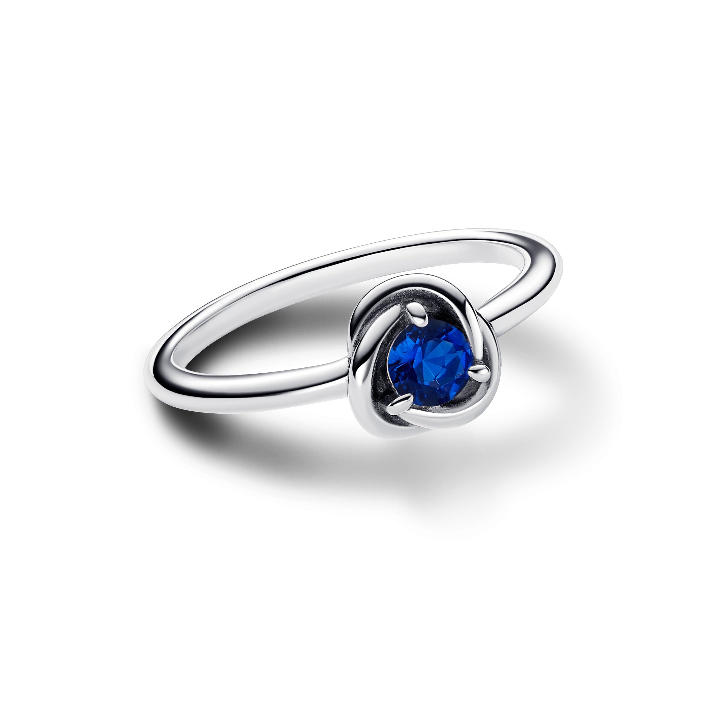 PANDORA September Birthstone Eternity Circle Ring Sterling Silver Birthdays Rings Statement Ring Jewelry Gift