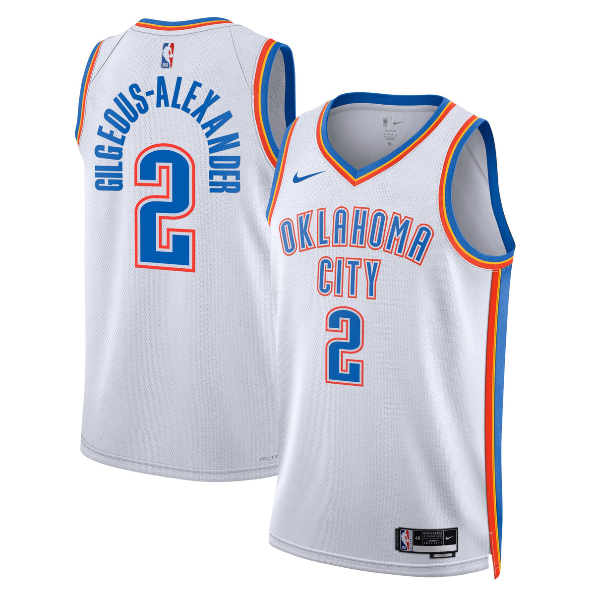 Oklahoma City Thunder NBA Nike Association Edition Swingman Jersey - White - Shai Gilgeous-Alexander - Unisex