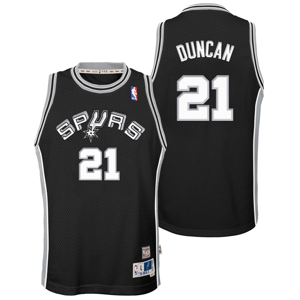 San Antonio Spurs NBA Tim Duncan 1998-99 Hardwood Classics Road Swingman Jersey - Black - Youth