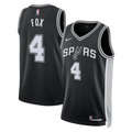 San Antonio Spurs NBA Nike Icon Edition Swingman Jersey - Black - De'Aaron Fox - Unisex