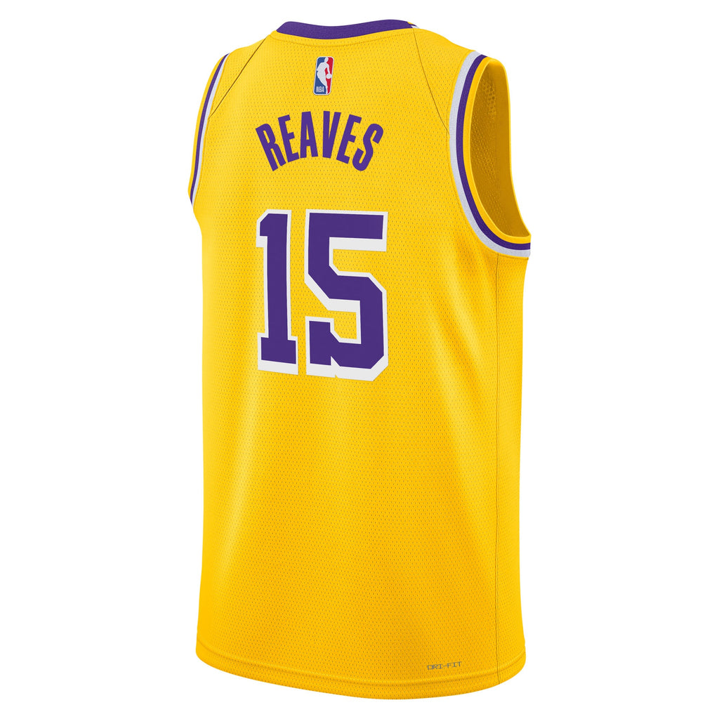 Los Angeles Lakers NBA Nike Icon Edition Swingman Jersey - Gold - Austin Reaves - Youth