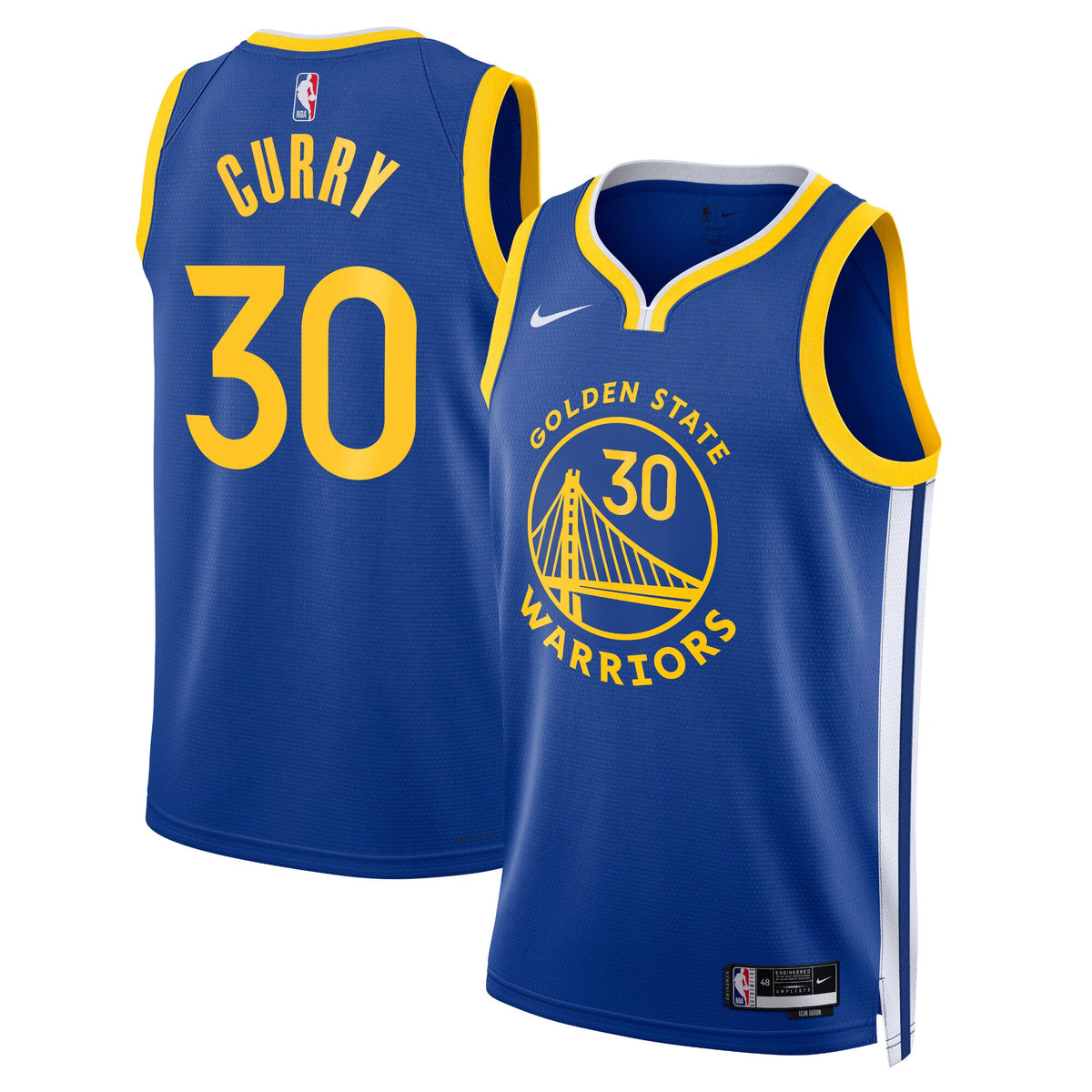 Golden State Warriors NBA Nike Icon Swingman Jersey - Curry 30 - Men's