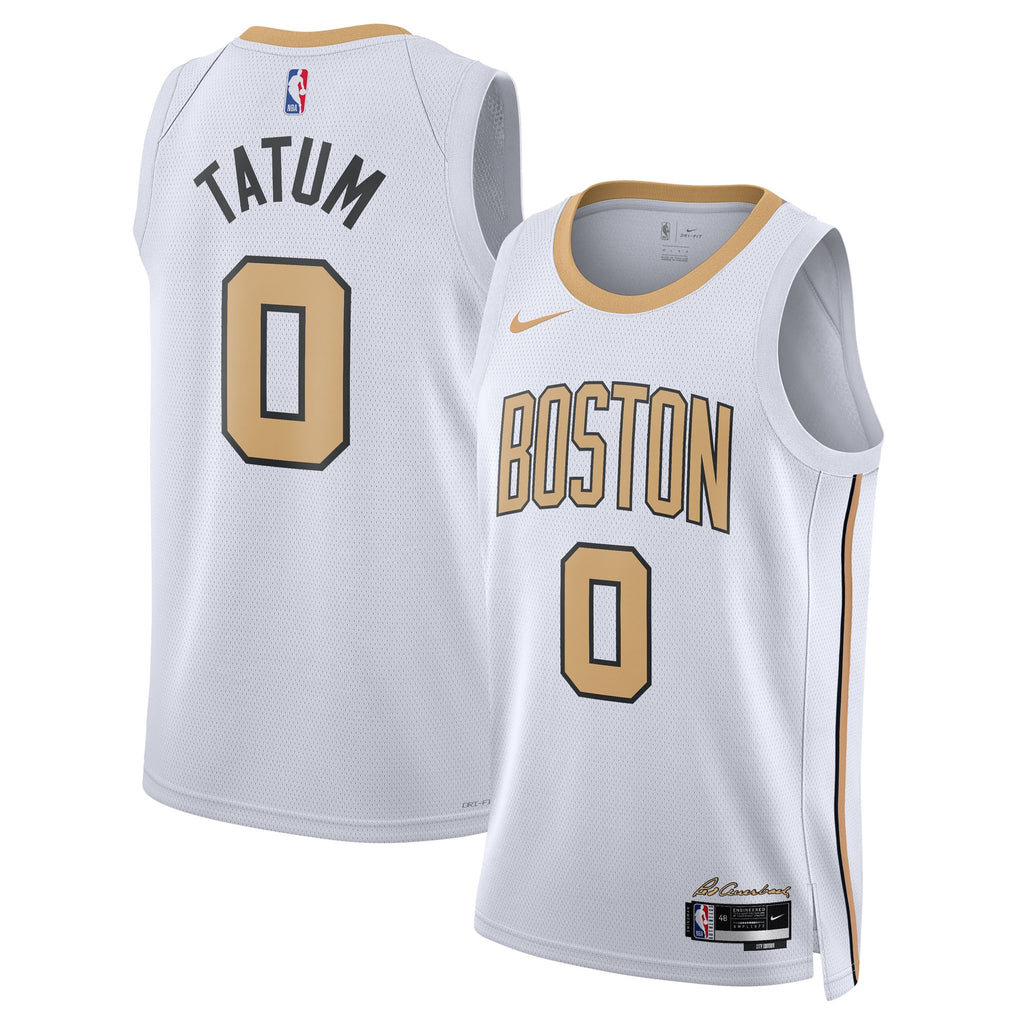 Boston Celtics NBA Nike 2025/26 City Edition Swingman Jersey - White - Jayson Tatum - Unisex