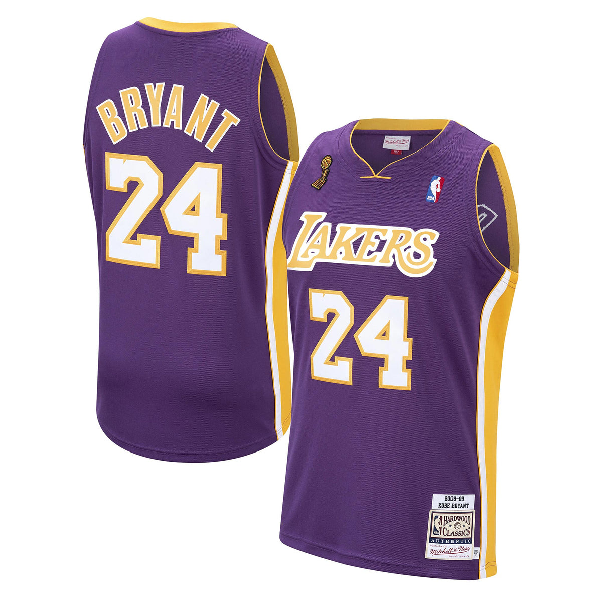 Los Angeles Lakers NBA Kobe Bryant 2008 Road Authentic Jersey By Mitchell & Ness - Purple - Men's