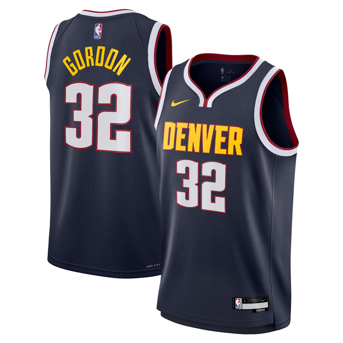 Denver Nuggets NBA Nike Icon Swingman Jersey - Navy - Aaron Gordon - Youth