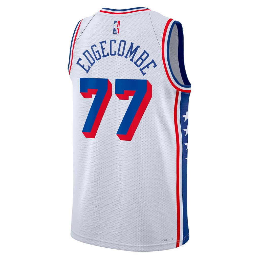 Philadelphia 76ers NBA Nike Association Edition Swingman Jersey - White - VJ Edgecombe - Unisex