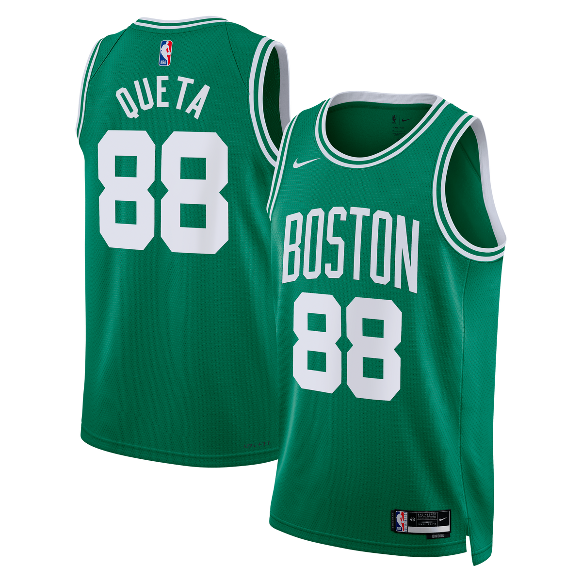 Boston Celtics NBA Nike Icon Edition Swingman Jersey - Kelly Green - Neemias Queta - Unisex