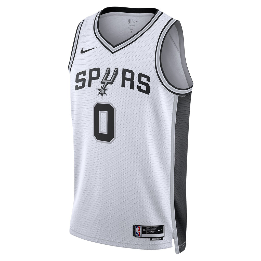 San Antonio Spurs NBA Nike Association Edition Swingman Jersey - White - Keldon Johnson - Unisex