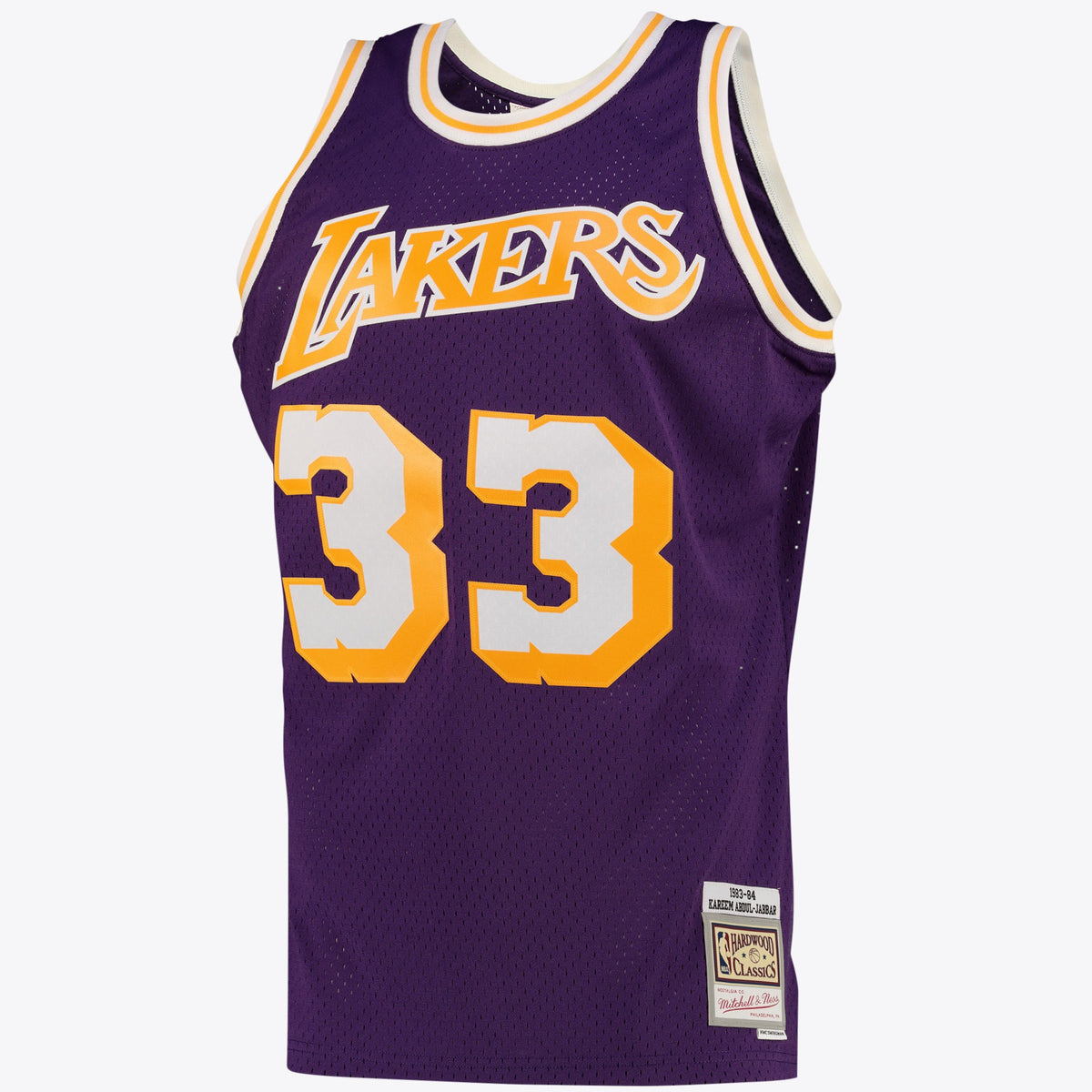Los Angeles Lakers NBA Kareem Abdul-Jabbar Alternate Swingman Jersey By Mitchell & Ness - Purple - Men's