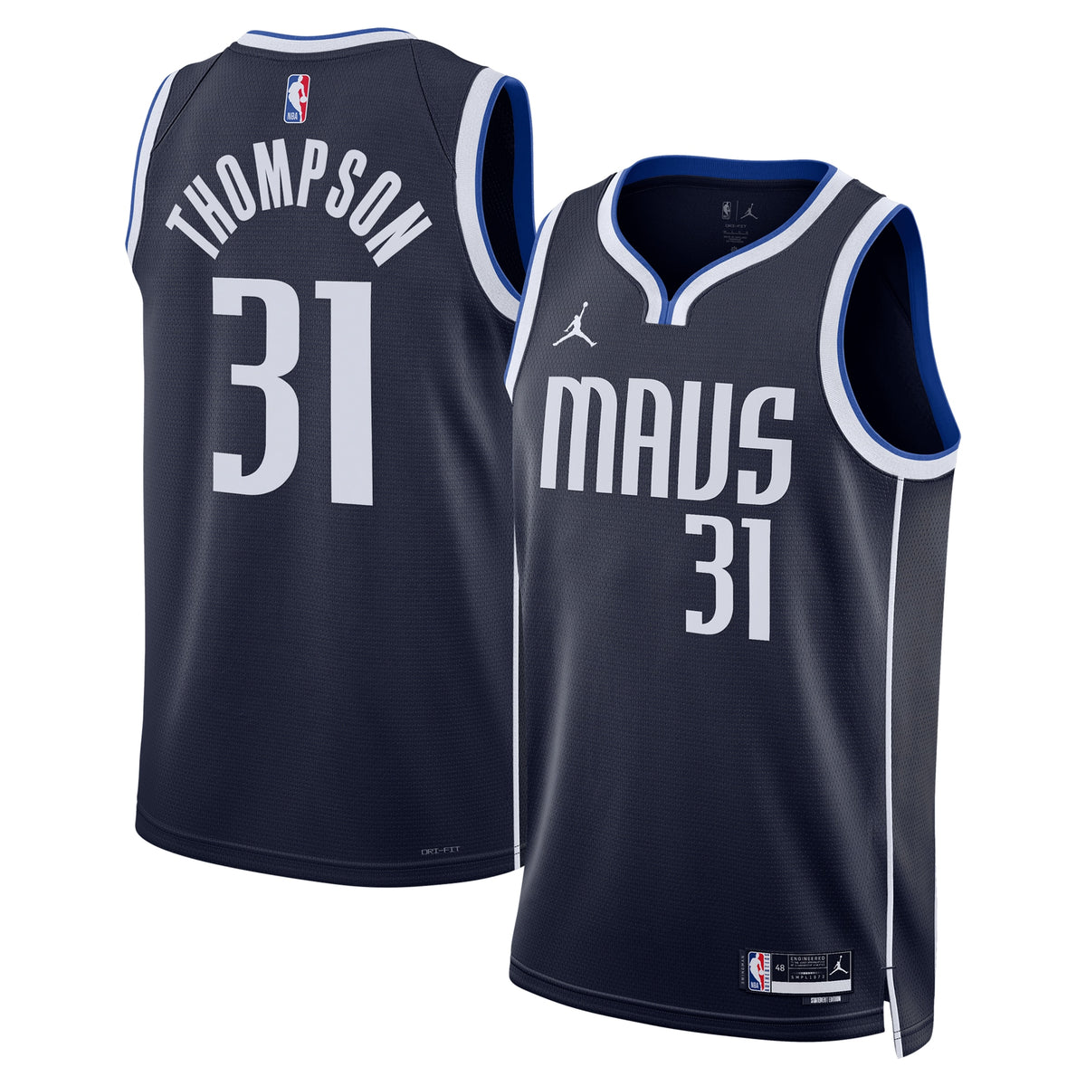 Dallas Mavericks NBA Jordan Brand Statement Edition Swingman Jersey - Navy - Klay Thompson - Unisex
