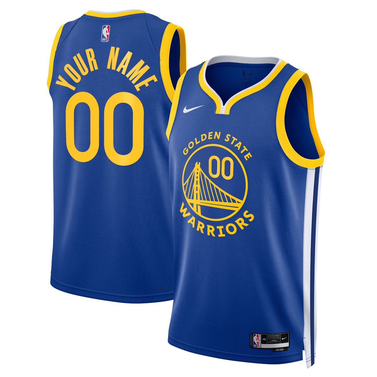Golden State Warriors NBA Nike Icon Swingman Jersey - Custom - Unisex