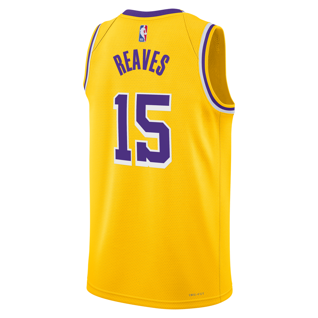 Los Angeles Lakers NBA Nike Icon Edition Swingman Jersey - Gold - Austin Reaves - Unisex