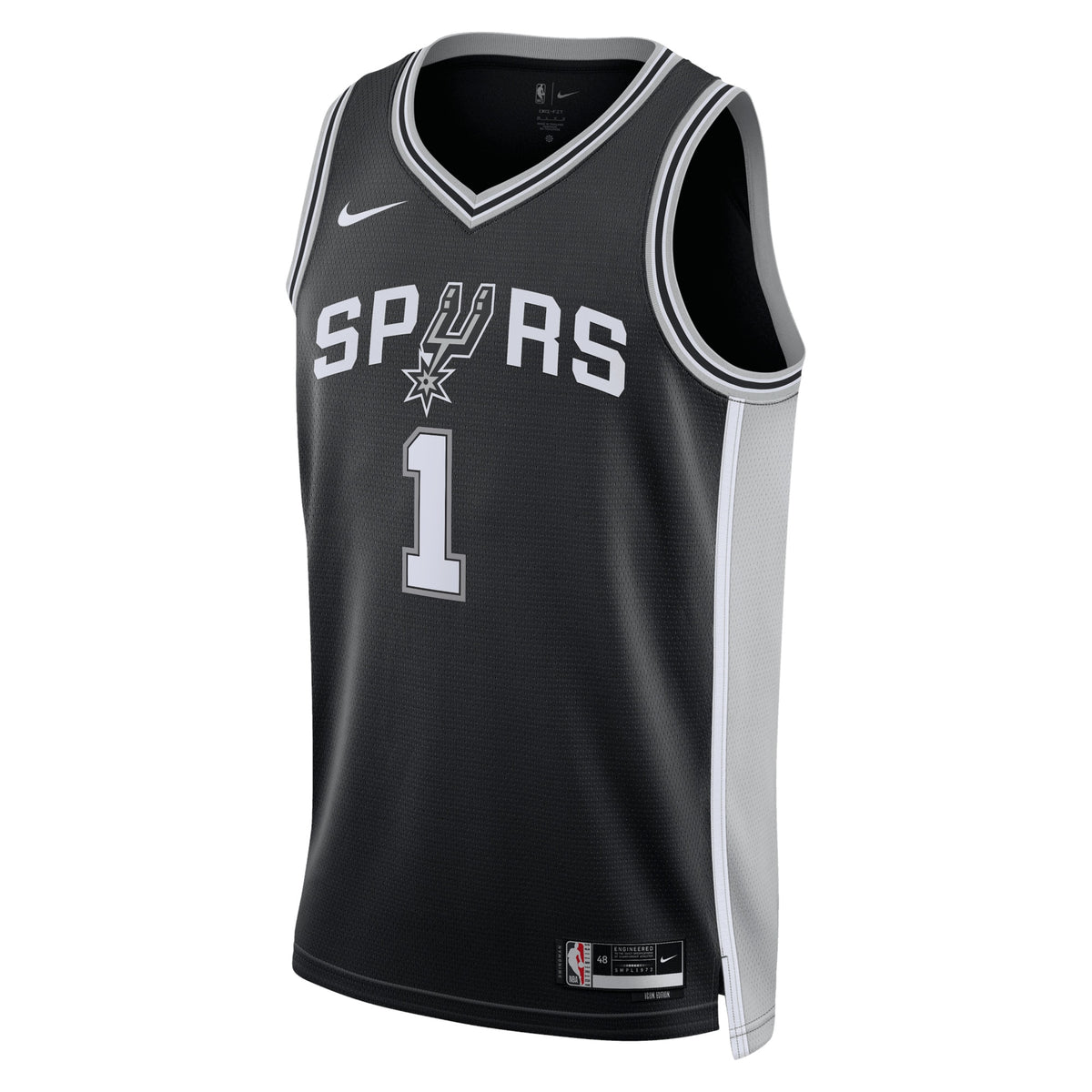 San Antonio Spurs NBA Nike Icon Swingman Jersey - Victor Wembanyama - Men's