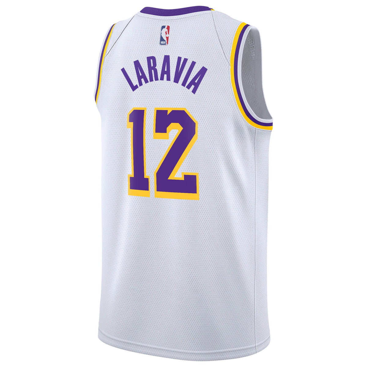 Los Angeles Lakers NBA Nike Association Edition Swingman Jersey - White - Jake LaRavia - Youth
