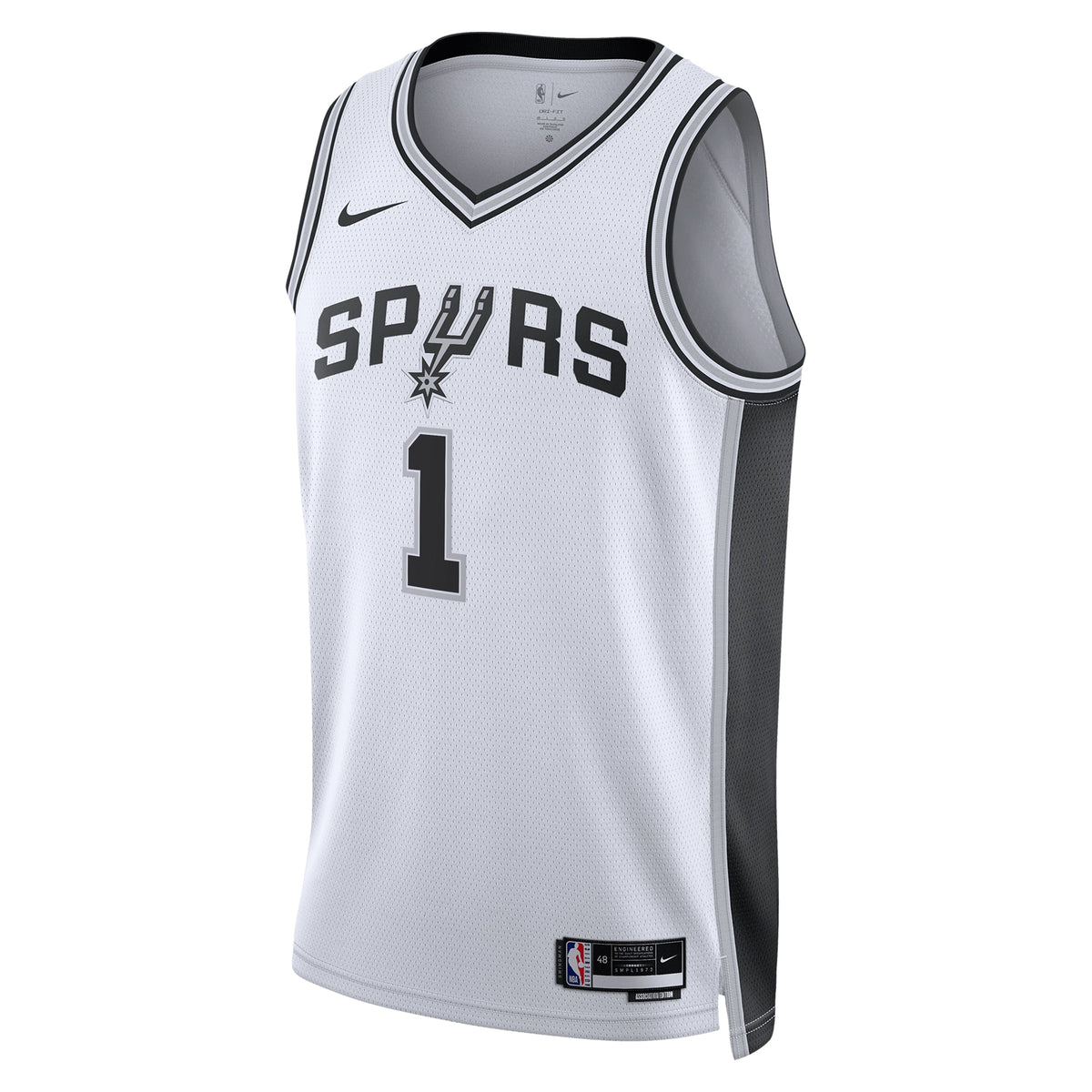 San Antonio Spurs NBA Nike Association Edition Swingman Jersey - White - Victor Wembanyama - Unisex